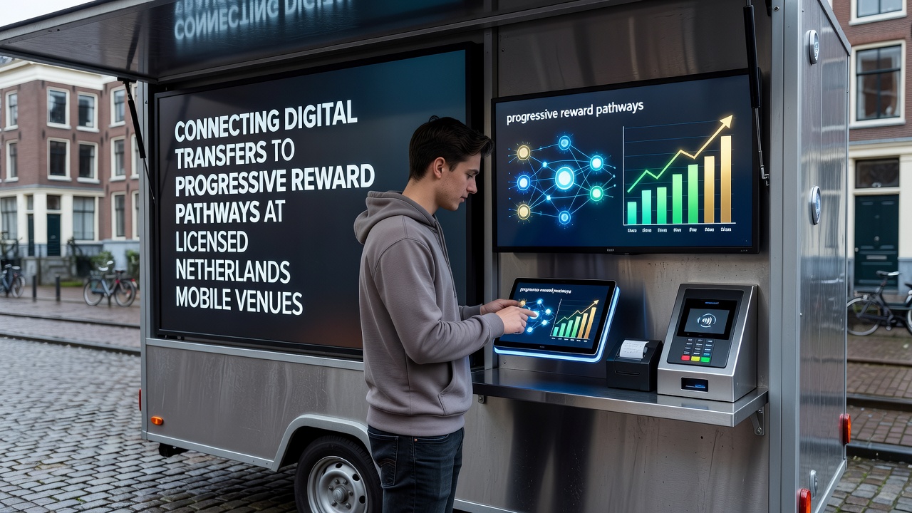 Diagram van progressieve beloningsniveaus gekoppeld aan mobiele transacties in Nederlandse casino's