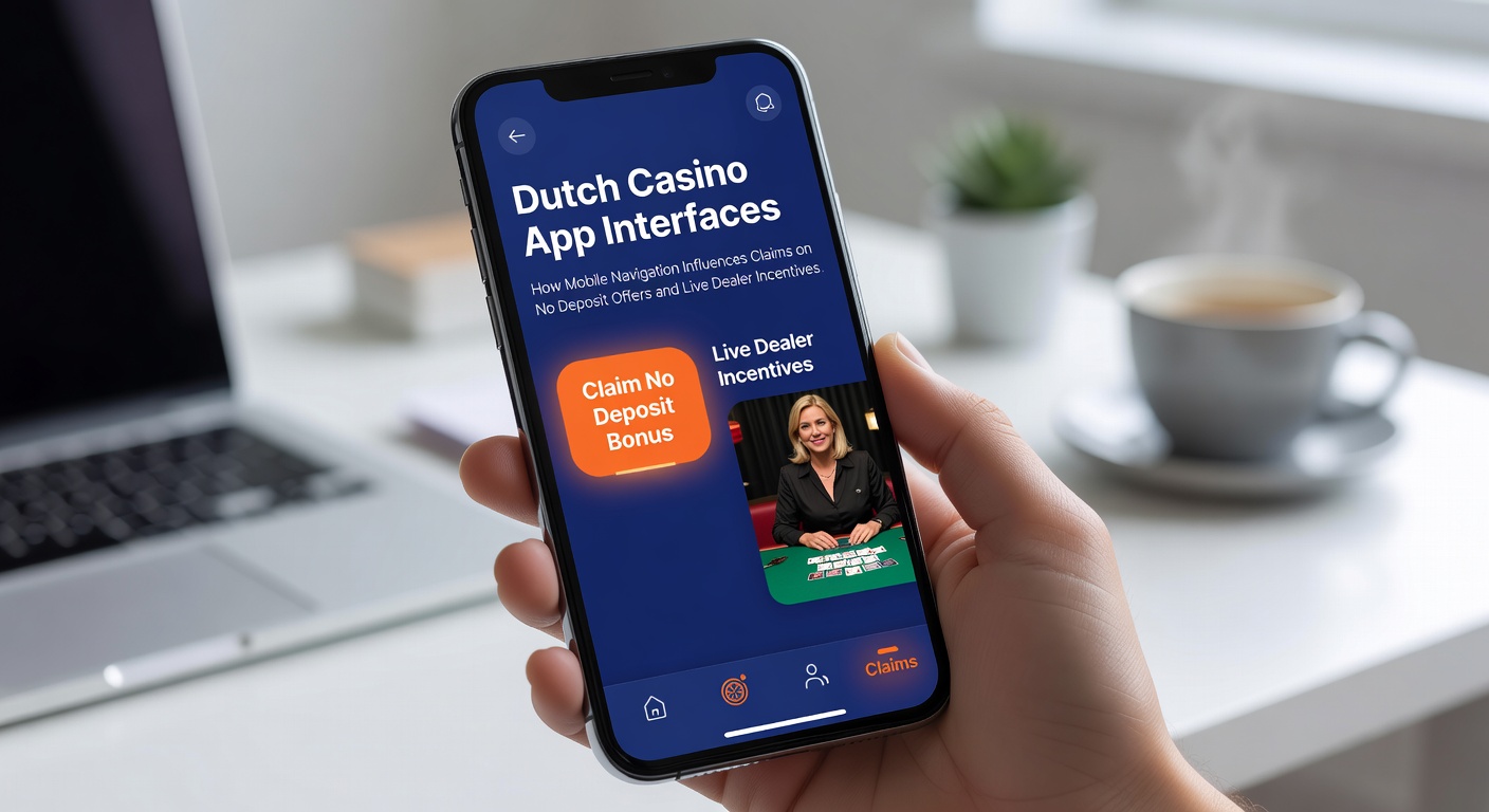 Voorbeeld van een Nederlandse casino app interface met navigatiemenu en bonussectie