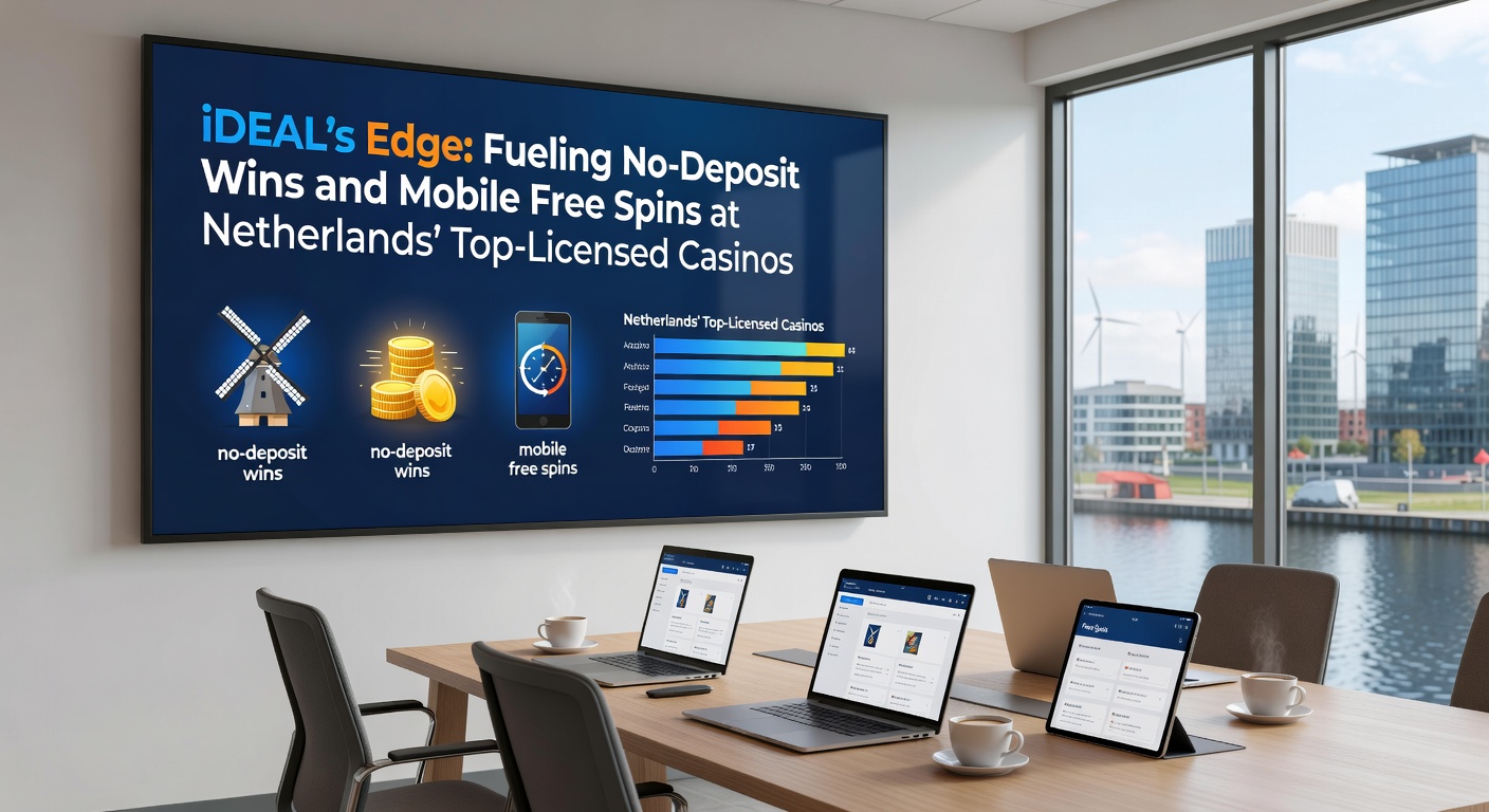Mobiel scherm met iDEAL-betaling, free spins bonus en winstuitbetaling in Nederlands casino-app