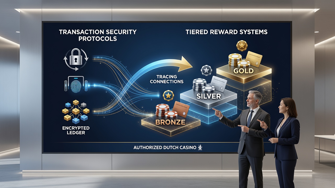 Diagram van hoe beveiligde betalingen VIP-beloningen activeren bij Nederlandse online casino's